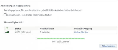 aanmelding 3G USB stick