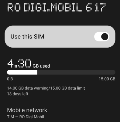 Verbruik volgens gsm
