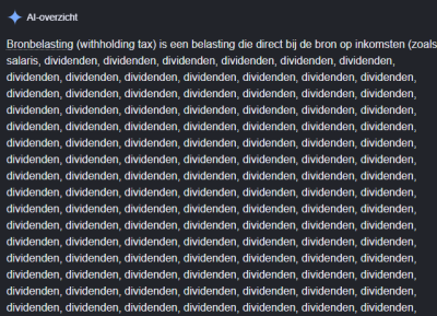 Google's AI Samenvatter :/