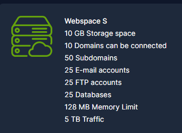 datalix - web hosting small - 2,95/maand