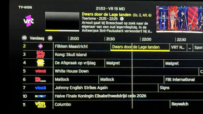 De EPG werkt redelijk goed op de AD-210 Digibox